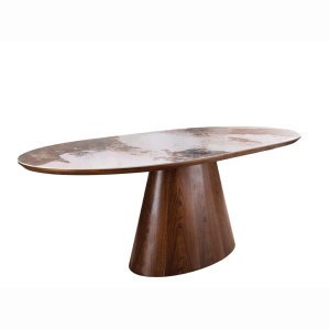 Masa extensibila, Ceramica, Furnir nuc, UNIQUE 160-200cm