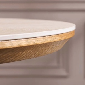 Masa extensibila, Ceramica travertin, Furnir stejar, UNIQUE 160-200cm - Img 7