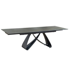 Masa Extensibila cu Blat Ceramic, Negru, INFINITY 180-220-260cm