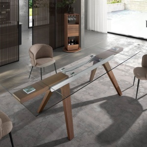 Masa extensibila deosebita design LUX Glass 180-270cm - Img 5