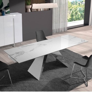 Masa extensibila deosebita design LUX Porcelain Marble 160-240cm