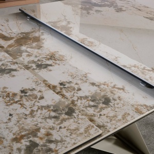 Masa extensibila deosebita design LUX Porcelain Marble 180-240cm - Img 4