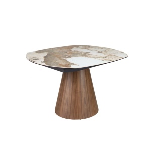 Masa extensibila design LUX Porcelain Marble 130-190cm - Img 3