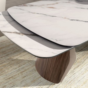 Masa extensibila design LUX Porcelain Marble 180-270cm - Img 8
