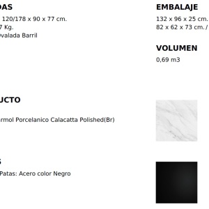 Masa extensibila design prin rotire Yodda 120-178x90 - Img 3