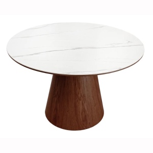 Masa rotunda, Ceramica Alba, Furnir Nuc, UNIQUE 120cm A-45144 VC