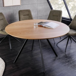 Masa rotunda cu furnir de stejar ATELIER 120cm - Img 2
