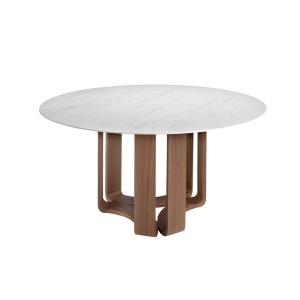 Masa rotunda deosebita design LUX Porcelain Marble 150cm - Img 8