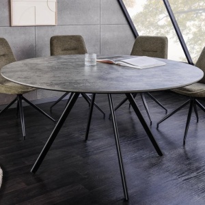 Masa rotunda design gri beton ATELIER 120cm - Img 5