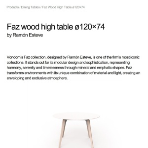 Masa rotunda design modern premium FAZ WOOD, 120cm 54323 - Img 6