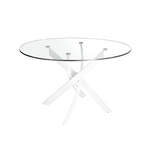 Masa rotunda design modern Veola alb, 120cm - Img 4