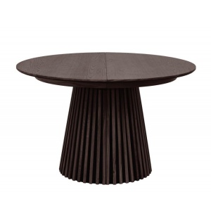Masa rotunda extensibila Valhalla Wood 120-200cm, stejar inchis