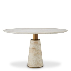Masa rotunda LUX travertin Genova 131cm