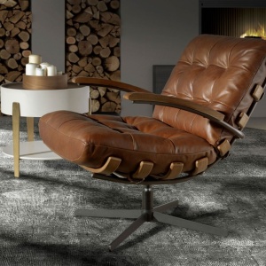 Masuta auxiliara design LUX Walnut-Bej - Img 6