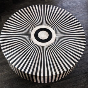 Masuta auxiliara design unicat Bone Inlay 60cm - Img 6