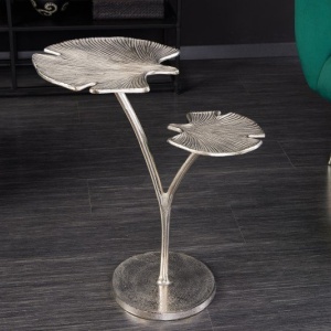 Masuta cu aspect deosebit Ginkgo leafs 56cm, argintiu - Img 3