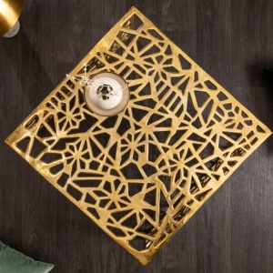 Masuta de cafea Abstrakt 60cm gold - Img 2