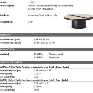 Masuta de cafea design elegant Excelsior - Img 2