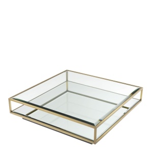 Masuta de cafea design elegant LUX Tortona L, alama 114400 HZ - Img 2