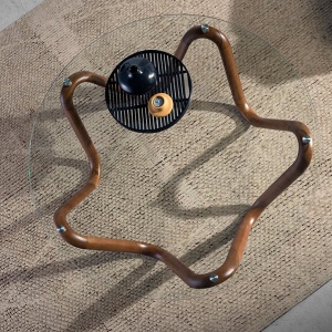 Masuta de cafea design modern Walnut Round - Img 8