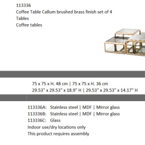 Masuta de cafea eleganta design LUX Callum 113336 HZ - Img 2
