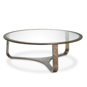 Masuta de cafea LUX din Aluminiu, Sticla, Cambronne 102cm