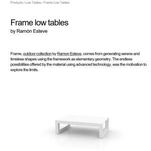 Masuta de exterior / interior design modern premium FRAME COFFEE TABLE 54089 Vondom - Img 6