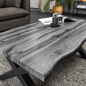 Masuta design industrial WILD 90cm, gri - Img 2