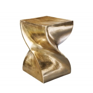 Masuta design unicat Twist 45cm, auriu