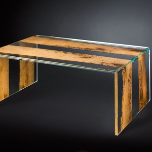 Masuta eleganta, LUX design Glass-Wood VENEZIA 120x80cm 7511780.00 - Img 3