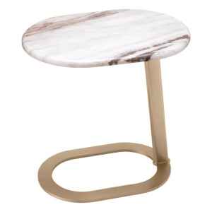 Masuta laterala design LUX cu blat din marmura Oyo - Img 3