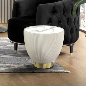 Masuta laterala design modern Candy alb/alama 47cm - Img 3