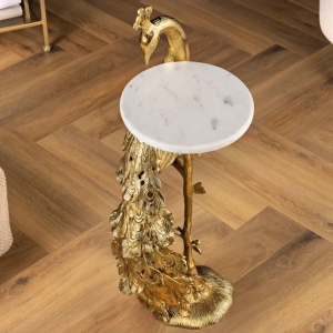 Masuta laterala design unic WILDLIFE PEACOCK 75cm - Img 4