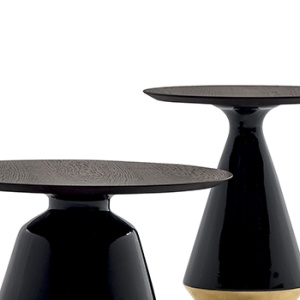 Masuta Living design LUX din ceramica si lemn Amira, 61cm - Img 7