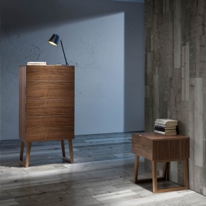 Masuta/ Noptiera eleganta design modern Walnut AC-CP1702-H - Img 2