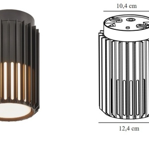 Mini Plafoniera exterior design nordic IP54 Aludra seaside negru 183038 universul-luminii.ro