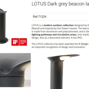 Mini Stalp LED exterior design modern decorativ IP65 LOTUS 71224 82268 universul-luminii.ro