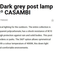 Mini Stalp LED iluminat exterior simetric 360º IP65 RUSH 25cm 4000K CASAMBI 128028 universul-luminii.ro