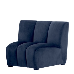 Modul canapea design LUX Lando, Catifea albastra