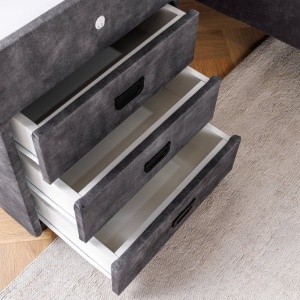 Noptiera cu iluminat LED PARIS 55cm catifea gri - Img 10