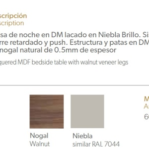 Noptiera eleganta design modern Platin AC-CP1709-H - Img 2