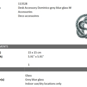 Obiect decorativ LUX Dominico M, diam.15cm gri 113528 HZ - Img 6