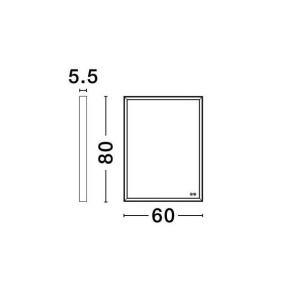Oglinda baie cu iluminat LED IP44 Ambor, 60x80cm 239468 universul-luminii.ro