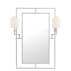 Oglinda cu iluminat decorativa LUX clasic Astaire argintiu/ alb 109312 HZ