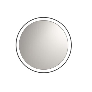 Oglinda cu iluminat LED design circular ONAR negru 160078 universul-luminii.ro