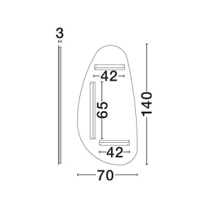 Oglinda cu iluminat LED pentru baie IP44 LORIN 70x140cm - Img 10