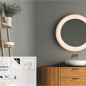Oglinda cu iluminat pentru baie cu protectie IP44 Luxo LED, 80cm 236828 universul-luminii.ro