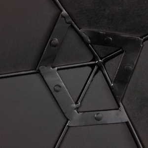Oglinda de perete decorativa Diamond 60cm, negru - Img 2