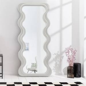 Oglinda de perete design modern CURVY 160cm, alb A-45942 VC - Img 5