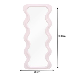 Oglinda de perete design modern CURVY 160cm, roz A-43162 VC - Img 6